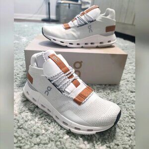 New On Cloudnova White Pearl Cloudtec Running Shoes Women's Size